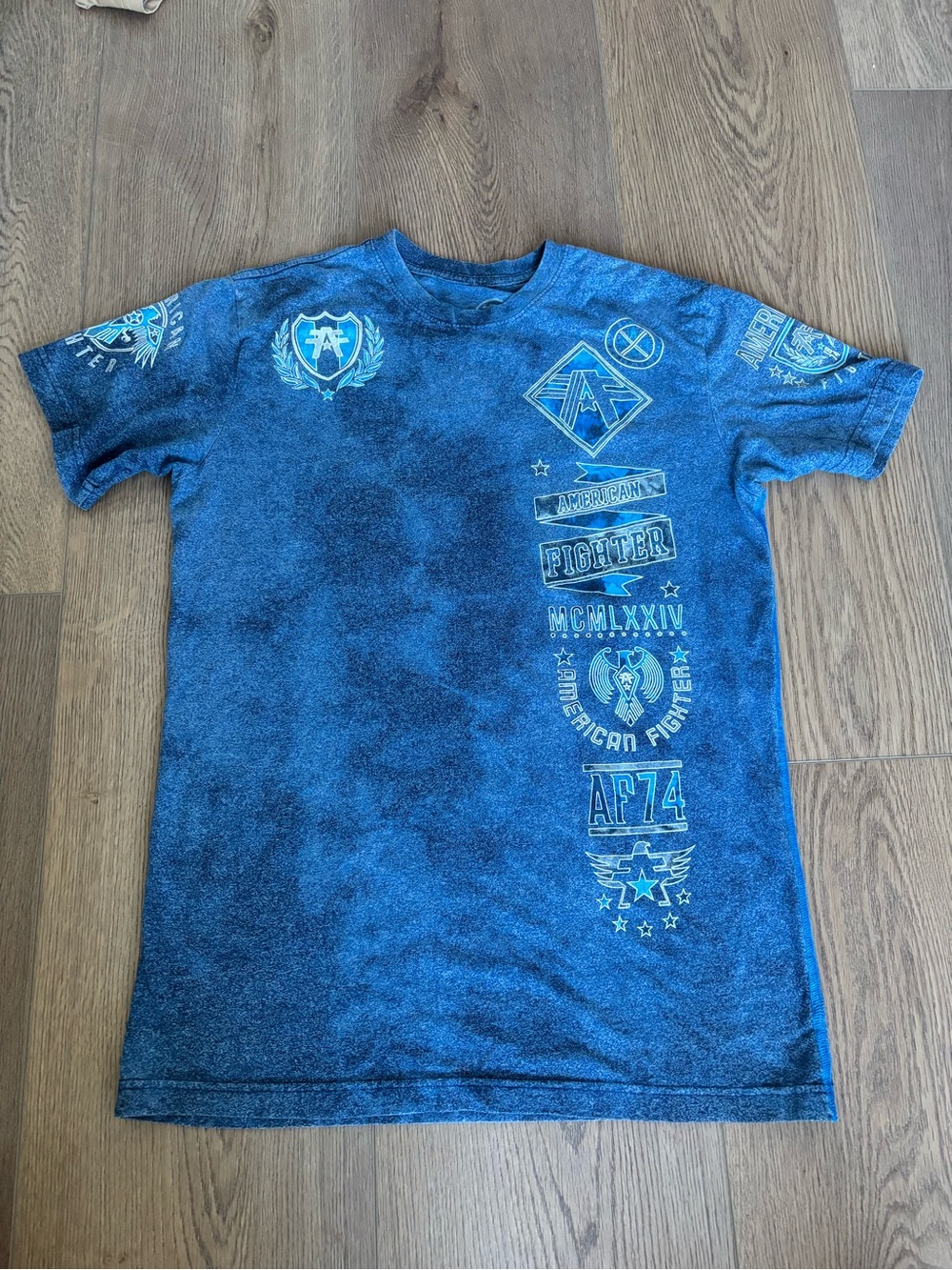 American Fighter Blue Graphic Short Sleeve Tee